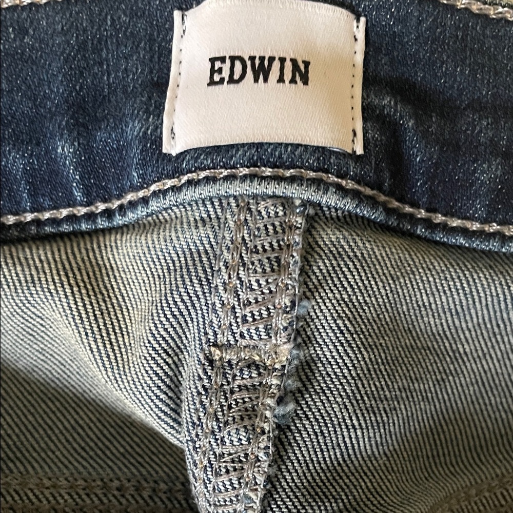 Edwin Women's Blue Ankle Jeans - Picture 3 of 4